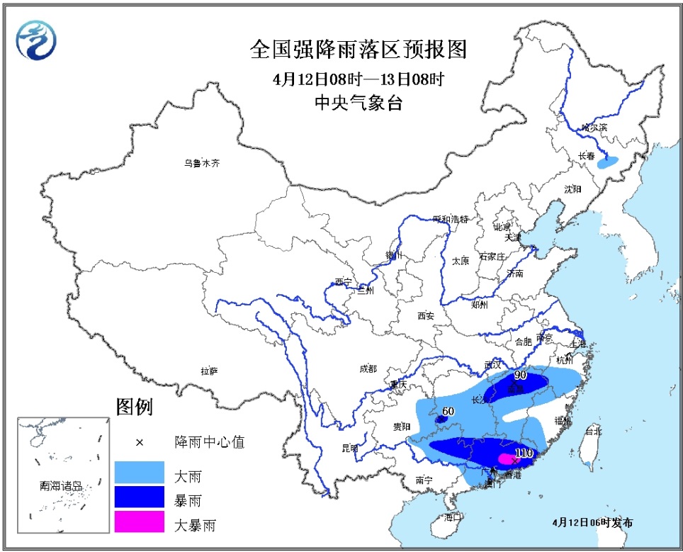 04月12日：未来三天全国天气预报